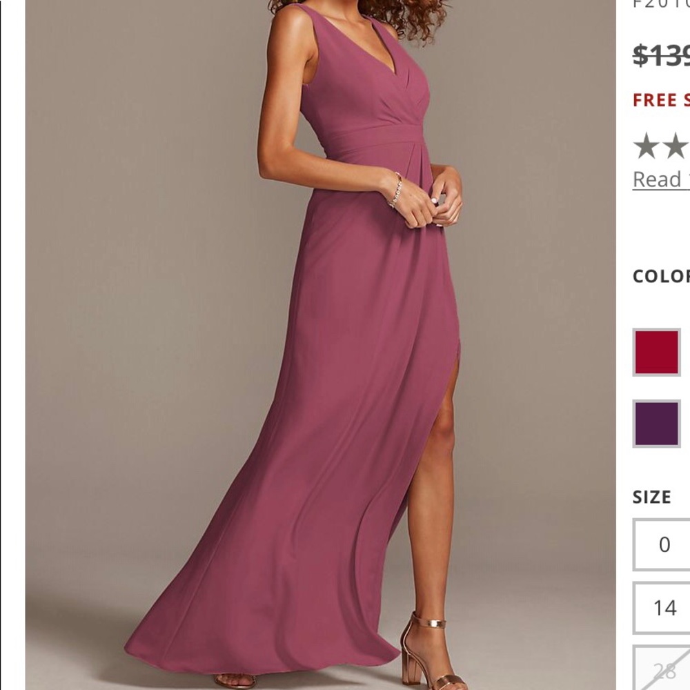 Sleeveless bridesmaid dress in Chianti